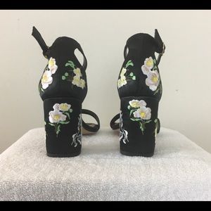 Embroidered Steve Madden Block Heel